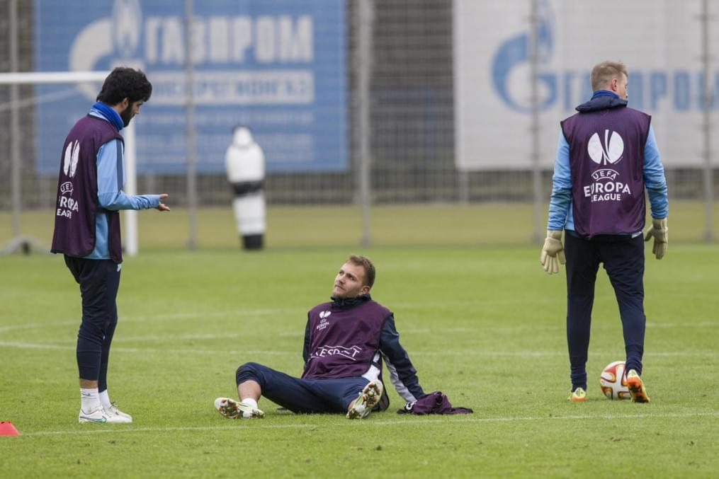 Открытая тренировка «Зенита» перед матчем 1/8 финала Лиги Европы УЕФА с «Торино»