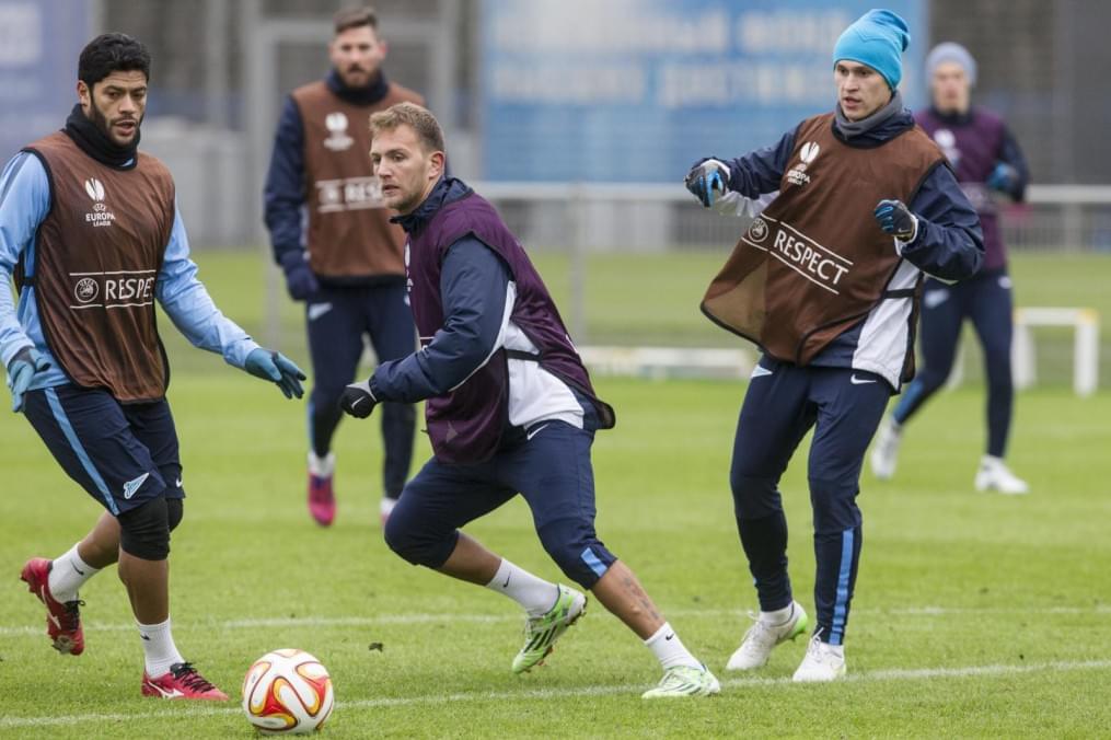 Открытая тренировка «Зенита» перед матчем 1/8 финала Лиги Европы УЕФА с «Торино»