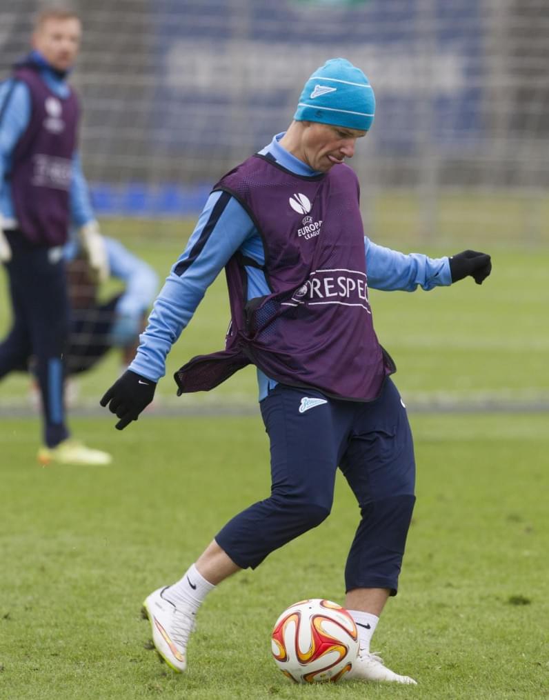 Открытая тренировка «Зенита» перед матчем 1/8 финала Лиги Европы УЕФА с «Торино»