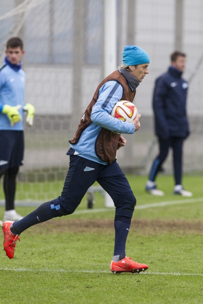 Открытая тренировка «Зенита» перед матчем 1/8 финала Лиги Европы УЕФА с «Торино»