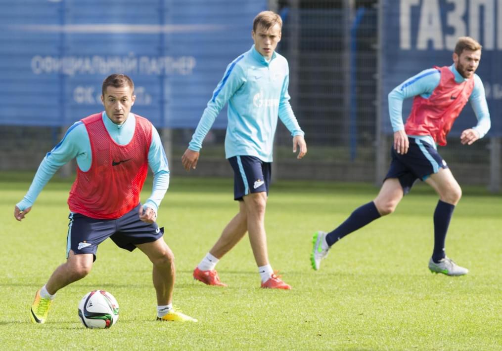 Открытая тренировка «Зенита» перед матчем с ЦСКА.