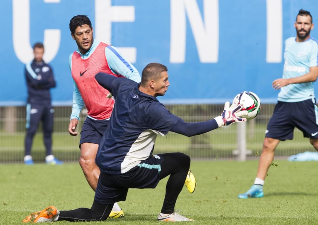 Открытая тренировка «Зенита» перед матчем с ЦСКА.