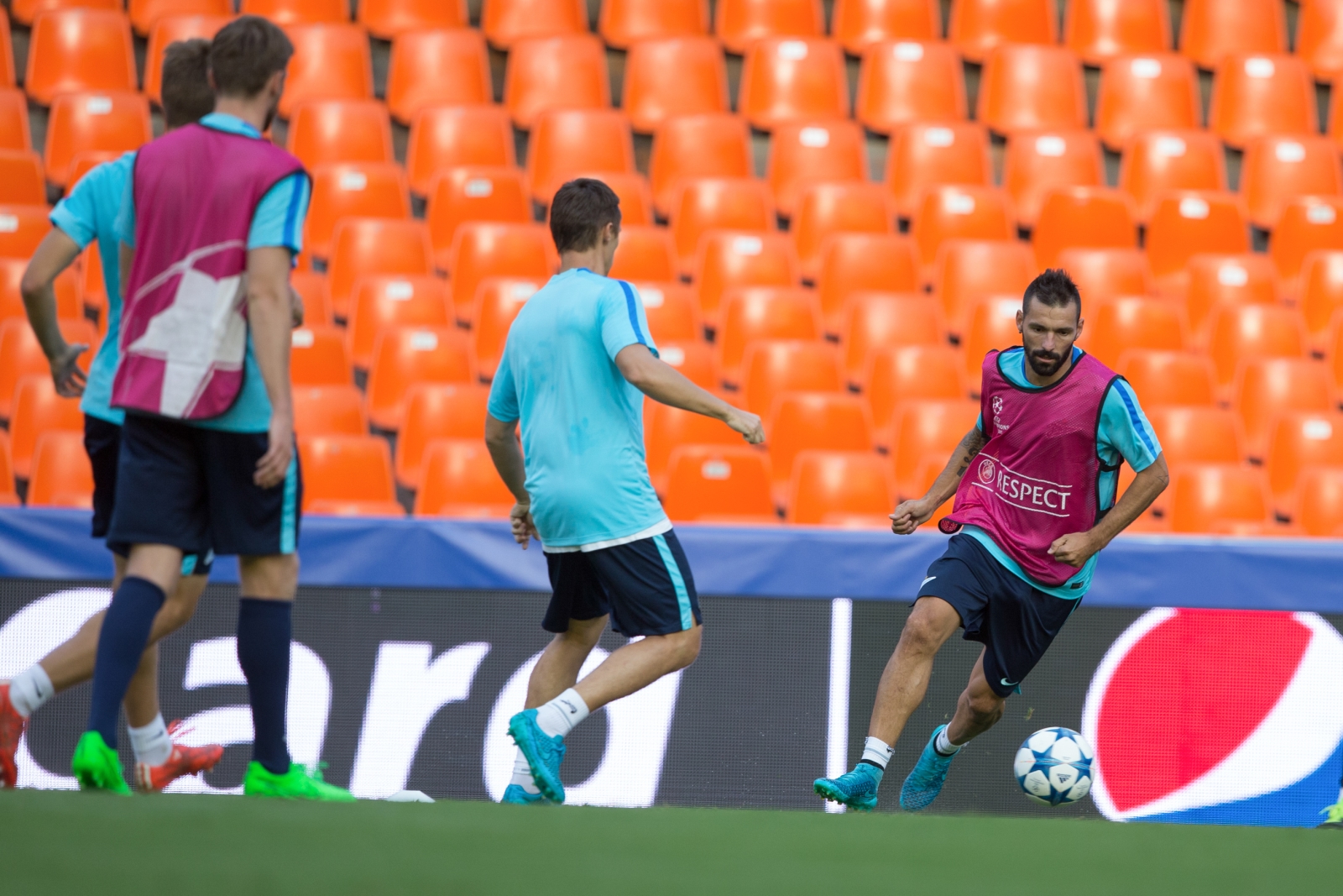 Тренировка «Зенита» перед матчем Лиги чемпионов УЕФА 2015/16, «Валенсия» — «Зенит»