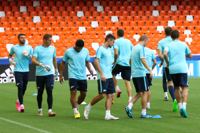 Тренировка «Зенита» перед матчем Лиги чемпионов УЕФА 2015/16, «Валенсия» — «Зенит»