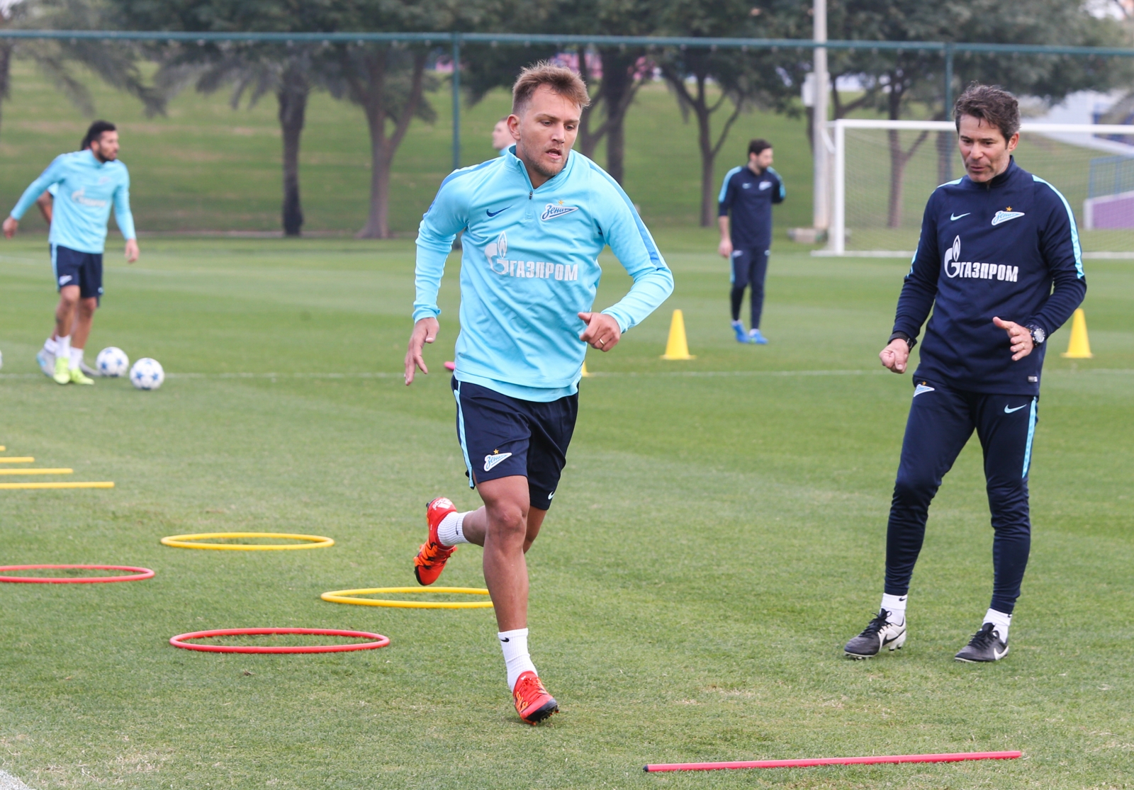 «Газпром»-тренировочные сборы в Дохе: 13 января, утренняя тренировка