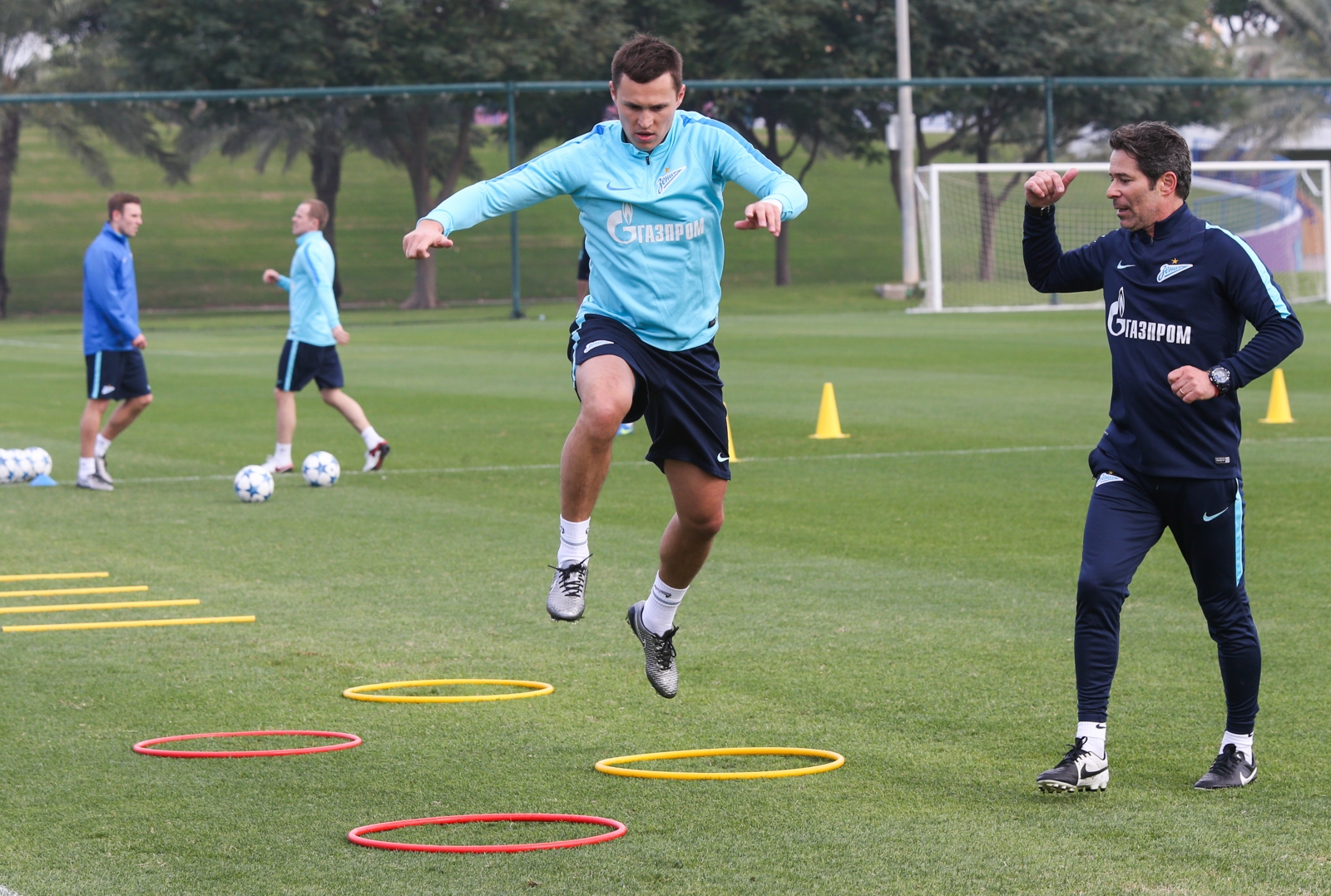 «Газпром»-тренировочные сборы в Дохе: 13 января, утренняя тренировка
