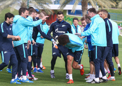 «Газпром»-тренировочные сборы в Дохе: 13 января, утренняя тренировка