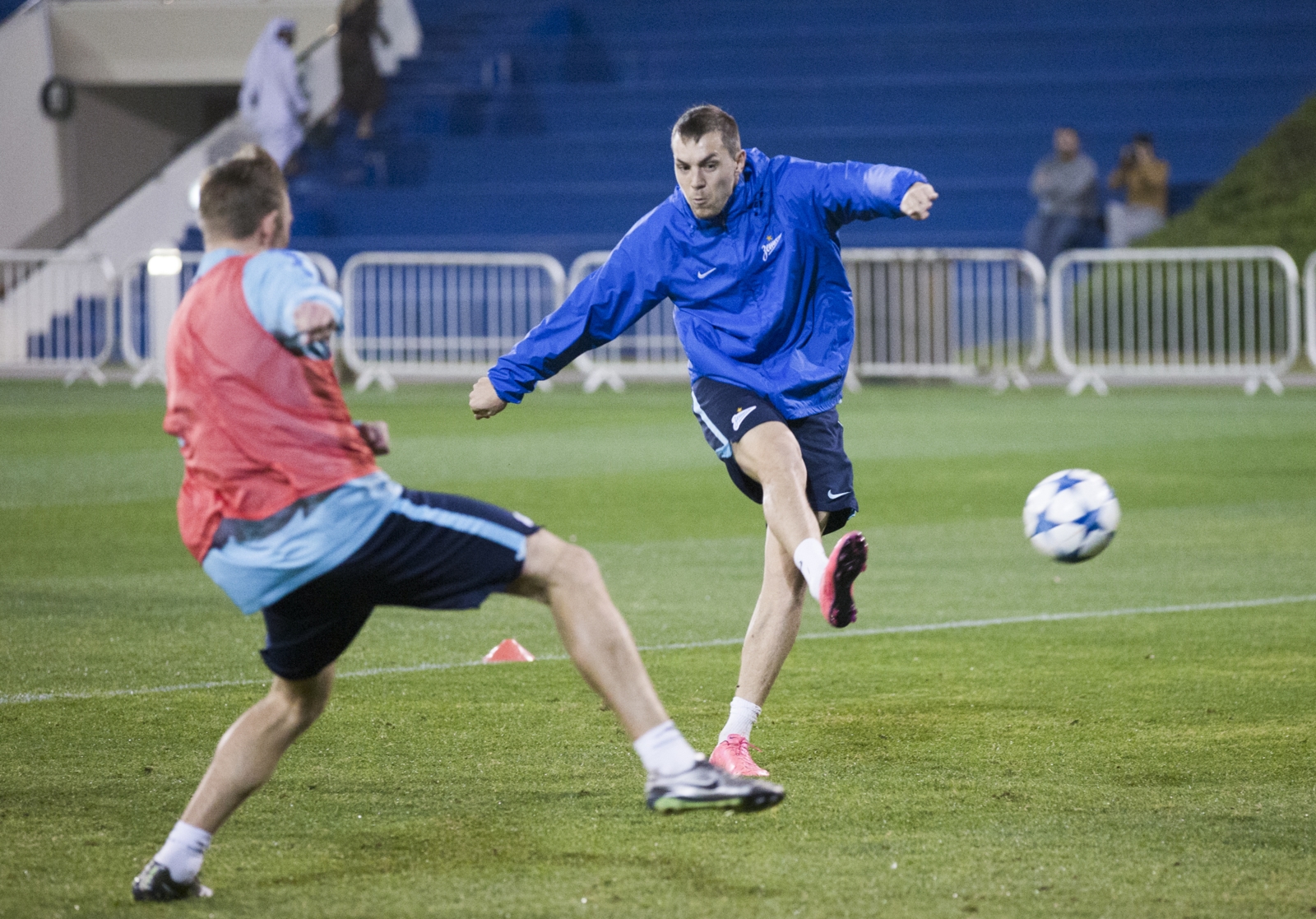 «Газпром»-тренировочные сборы в Дохе: 14 января, вечерняя тренировка