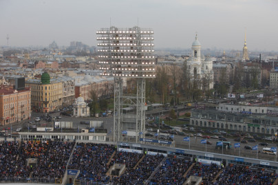 Вид большой арены стадиона Петровский
