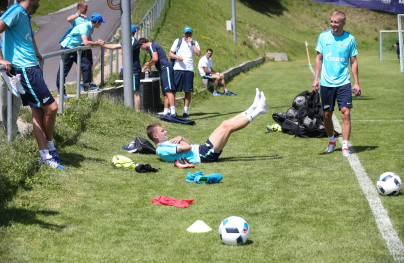 «Газпром»-тренировочные сборы в Швейцарии: утренняя тренировка 7 июля