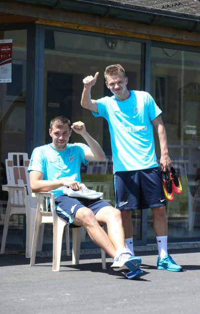 «Газпром»-тренировочные сборы в Швейцарии: утренняя тренировка 7 июля