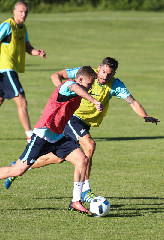 «Газпром»-тренировочные сборы в Швейцарии: вечерняя тренировка 7 июля