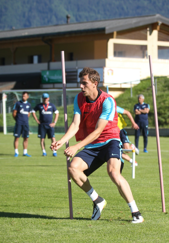 «Газпром»-тренировочные сборы в Швейцарии: вечерняя тренировка 7 июля