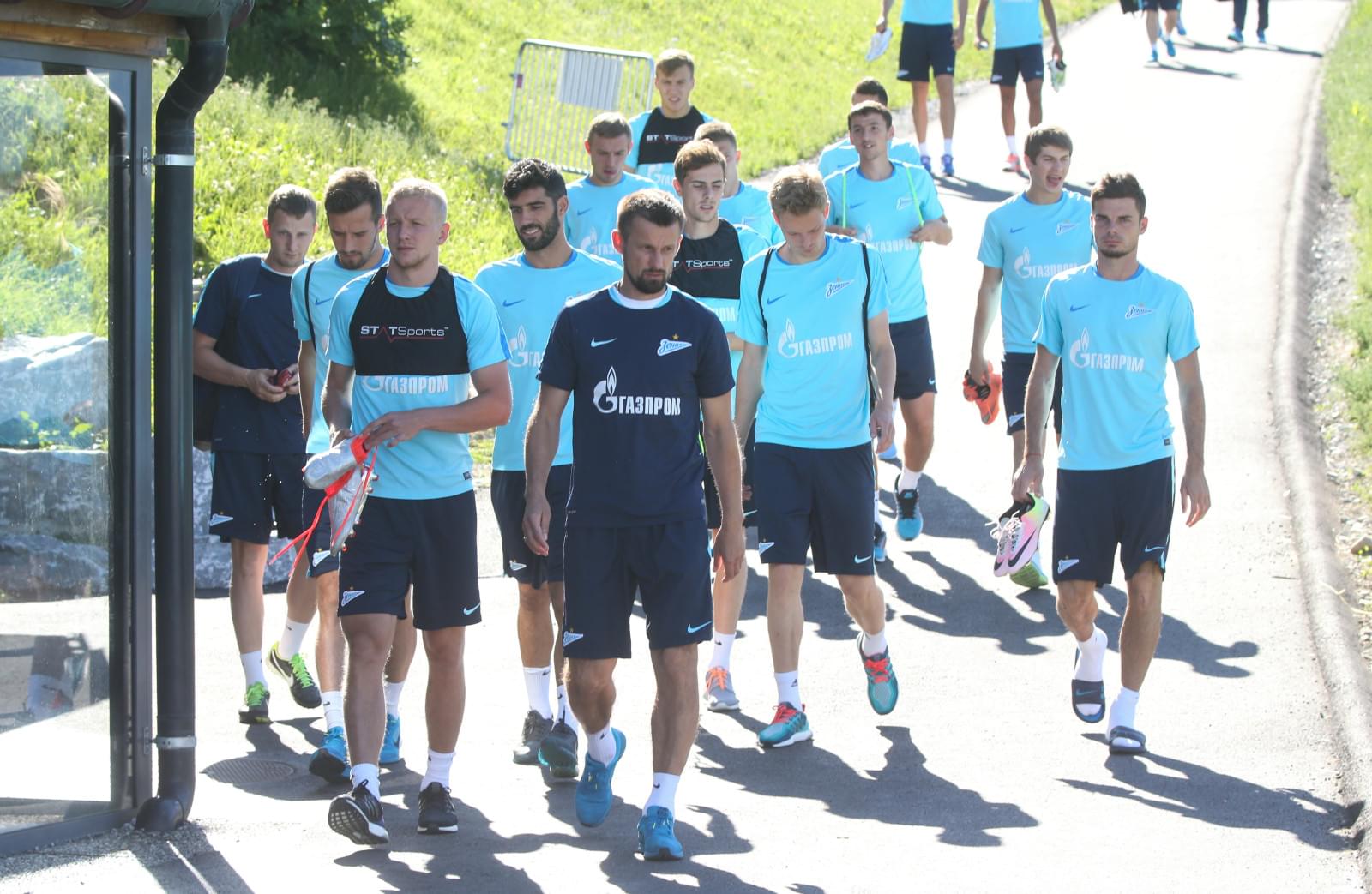 «Газпром»-тренировочные сборы в Швейцарии: вечерняя тренировка 7 июля