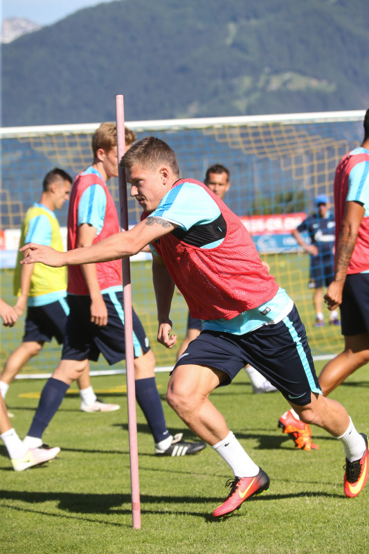 «Газпром»-тренировочные сборы в Швейцарии: вечерняя тренировка 7 июля
