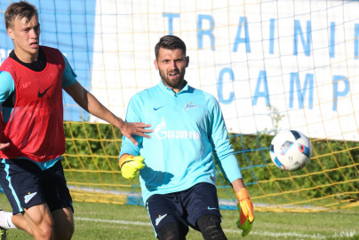 «Газпром»-тренировочные сборы в Швейцарии: вечерняя тренировка 7 июля