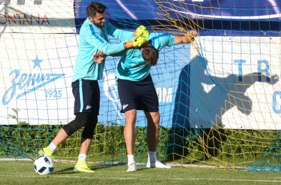 «Газпром»-тренировочные сборы в Швейцарии: вечерняя тренировка 7 июля