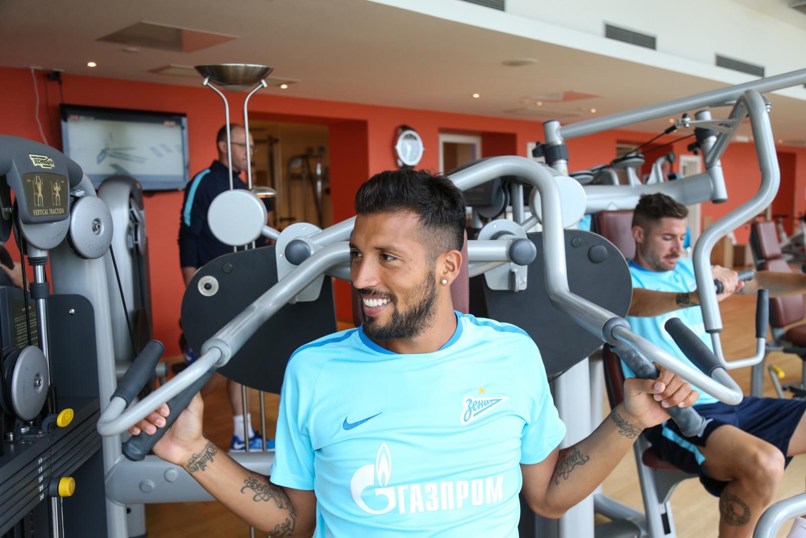 «Газпром»-тренировочные сборы в Швейцарии: утренняя тренировка 12 июля