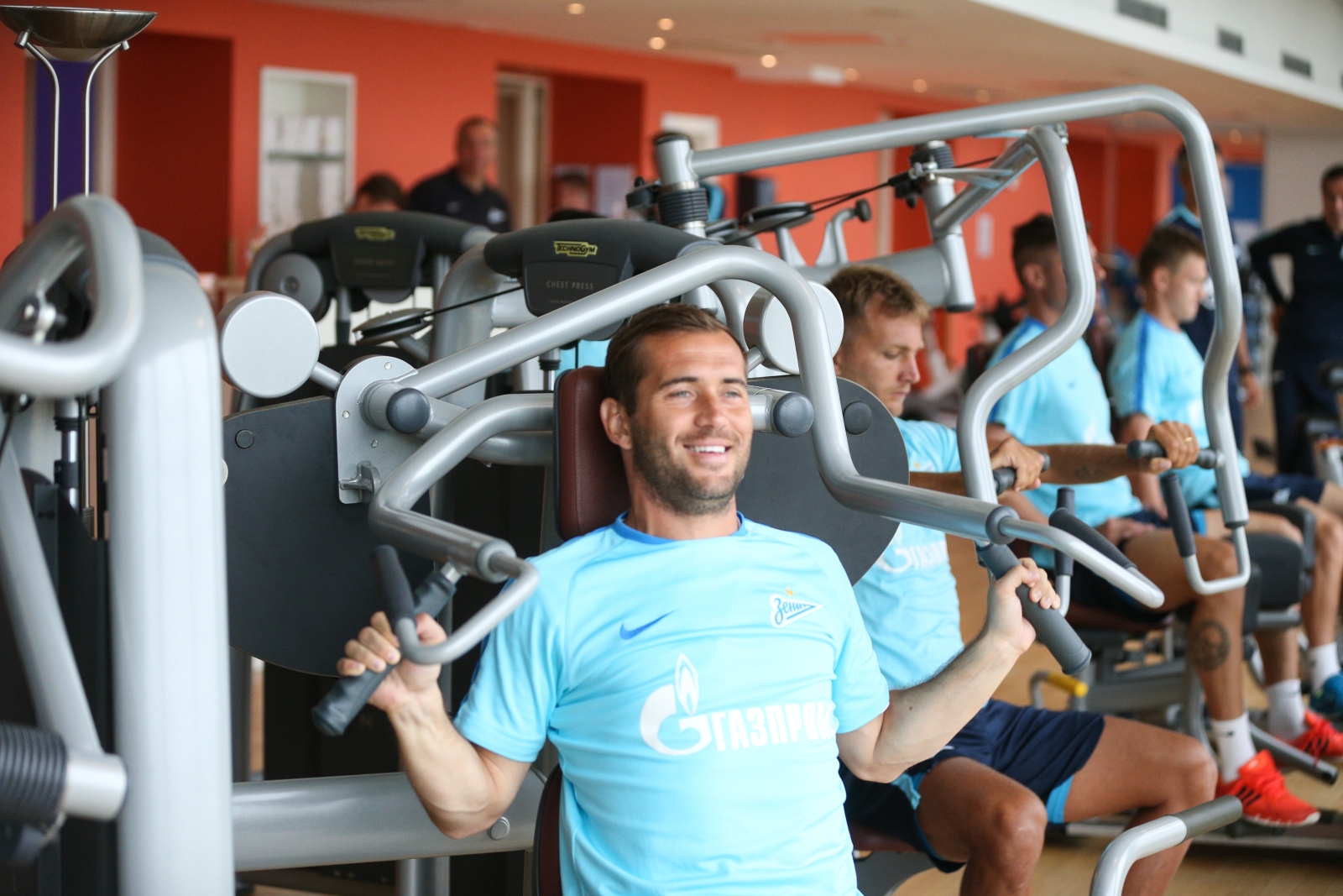 «Газпром»-тренировочные сборы в Швейцарии: утренняя тренировка 12 июля