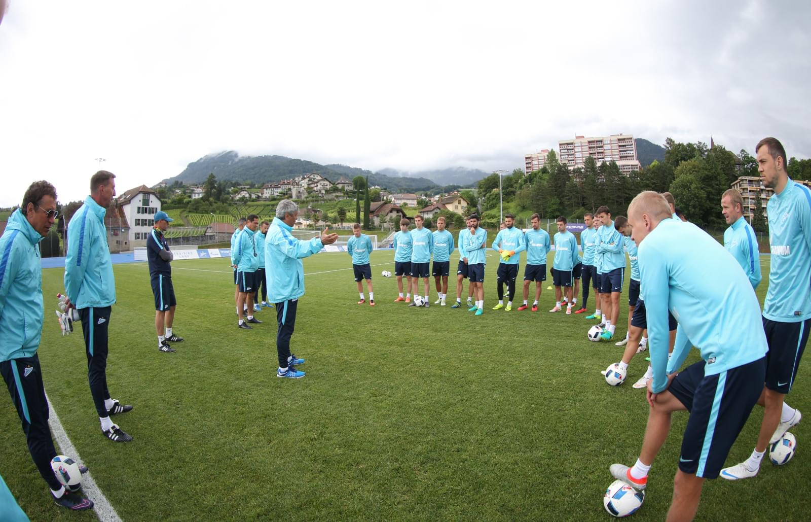 «Газпром»-тренировочные сборы в Швейцарии: утренняя тренировка 13 июля