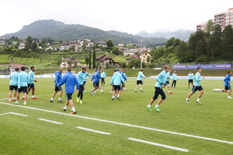 «Газпром»-тренировочные сборы в Швейцарии: утренняя тренировка 13 июля