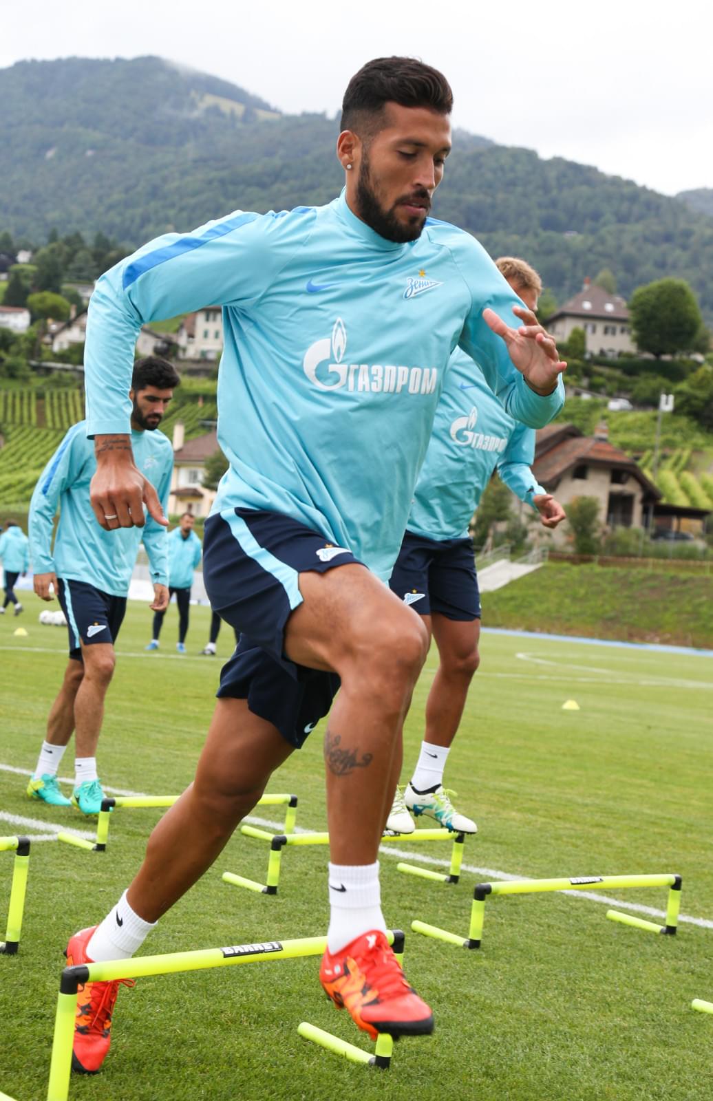 «Газпром»-тренировочные сборы в Швейцарии: утренняя тренировка 13 июля