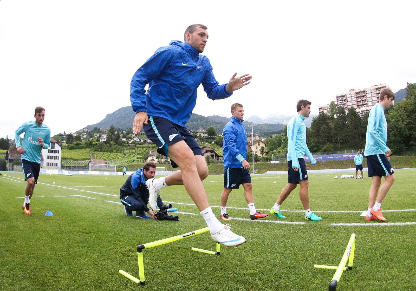 «Газпром»-тренировочные сборы в Швейцарии: утренняя тренировка 13 июля