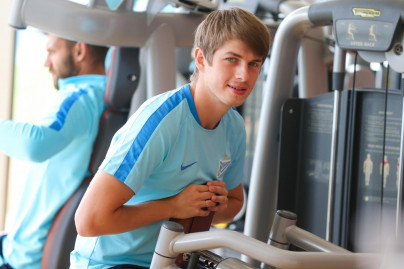 «Газпром»-тренировочные сборы в Швейцарии: утренняя тренировка 14 июля