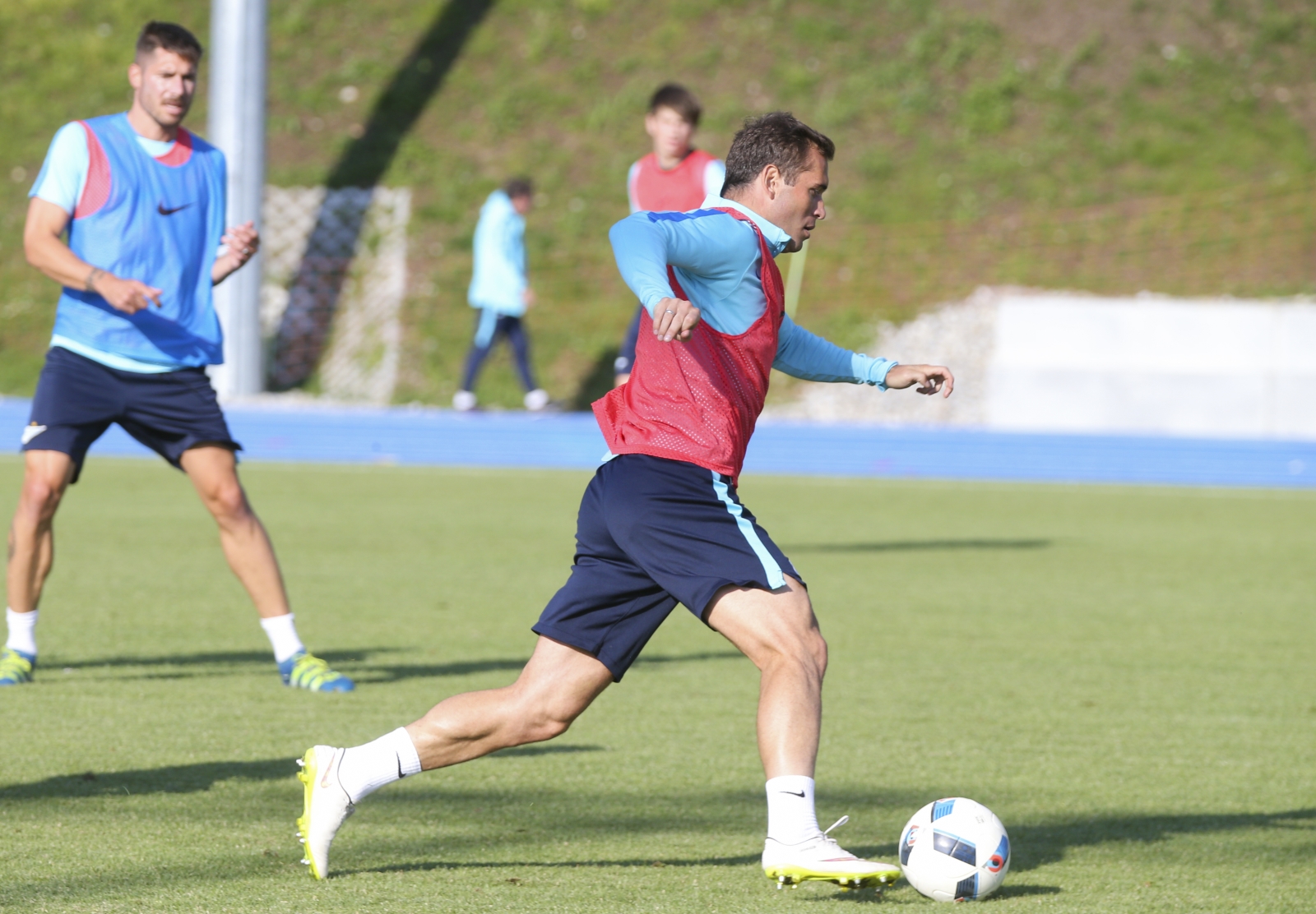 «Газпром»-тренировочные сборы в Швейцарии: вечерняя тренировка 15 июля