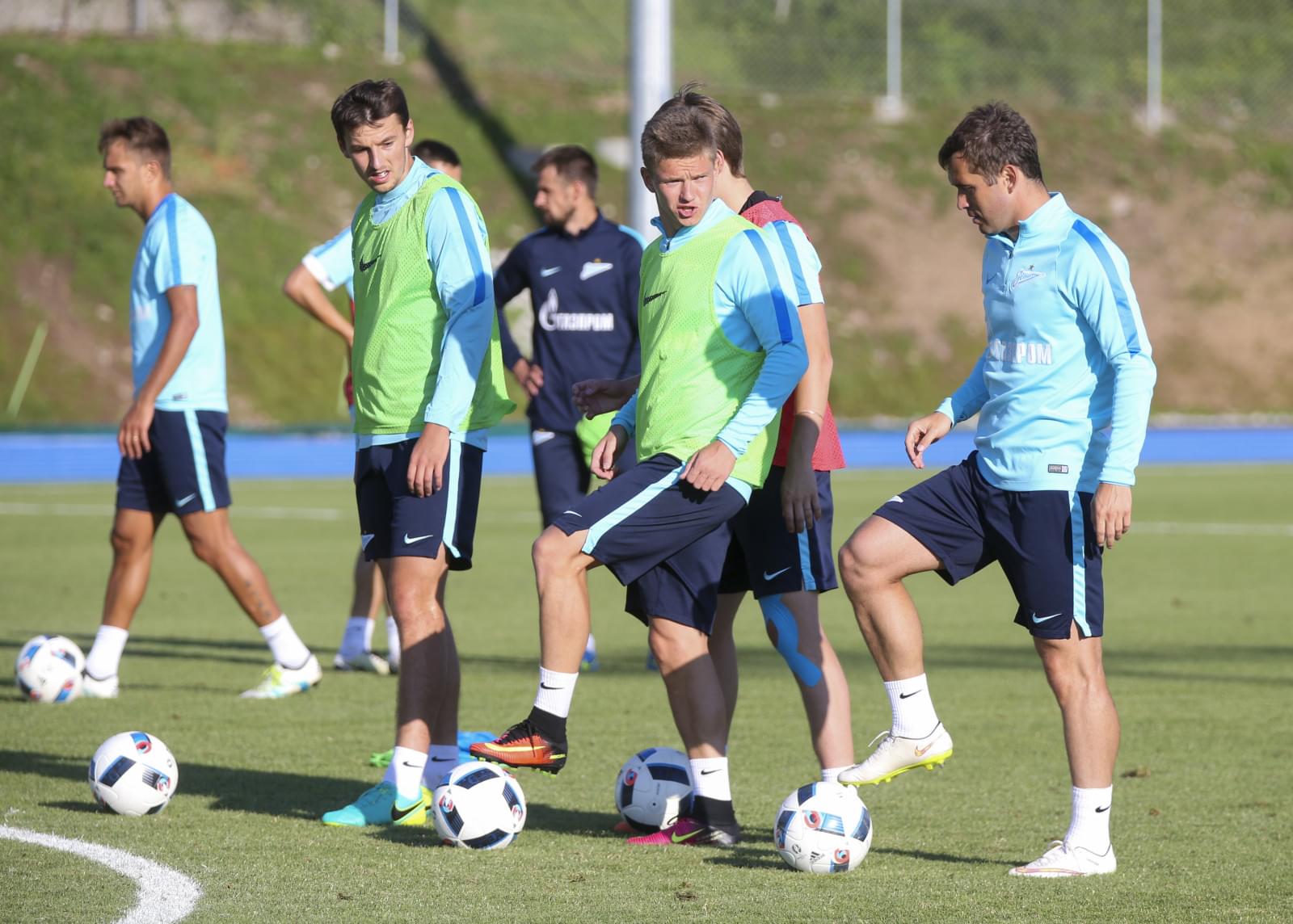 «Газпром»-тренировочные сборы в Швейцарии: вечерняя тренировка 15 июля