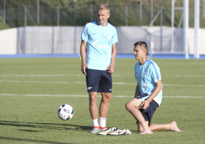 «Газпром»-тренировочные сборы в Швейцарии: вечерняя тренировка 15 июля