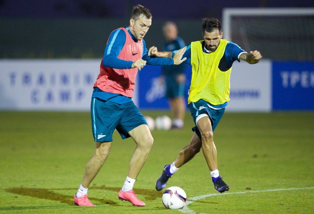 «Газпром»-тренировочные сборы в Дубае: 12 января, вечерняя тренировка