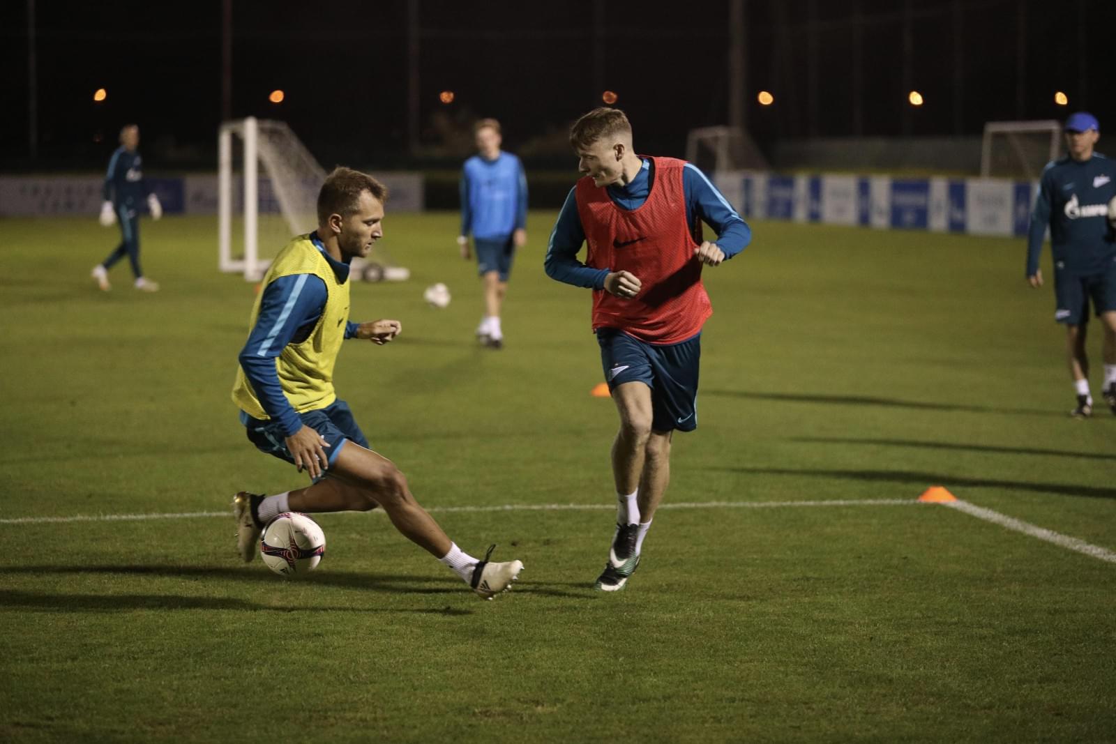 «Газпром»-тренировочные сборы в Дубае: 13 января, вечерняя тренировка