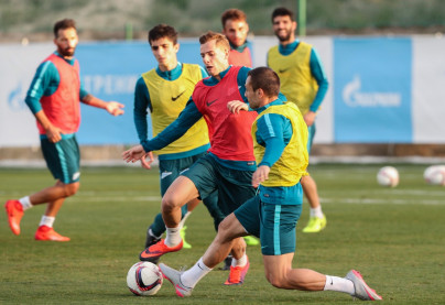 Вторые «Газпром»-тренировочные сборы в Испании: 6 февраля, вечерняя тренировка