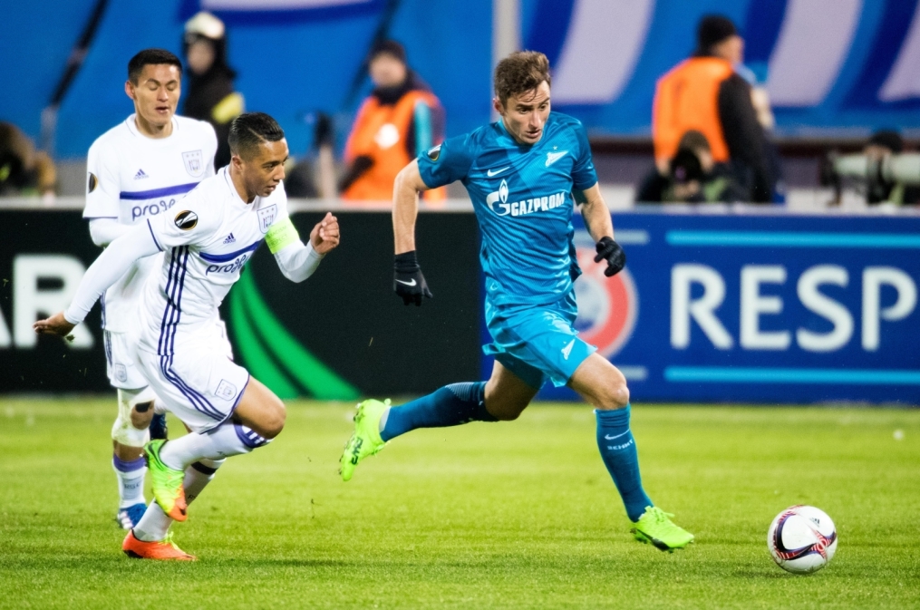 Лига Европы УЕФА 2016/17, 1/16 финала, «Зенит» — «Андерлехт»