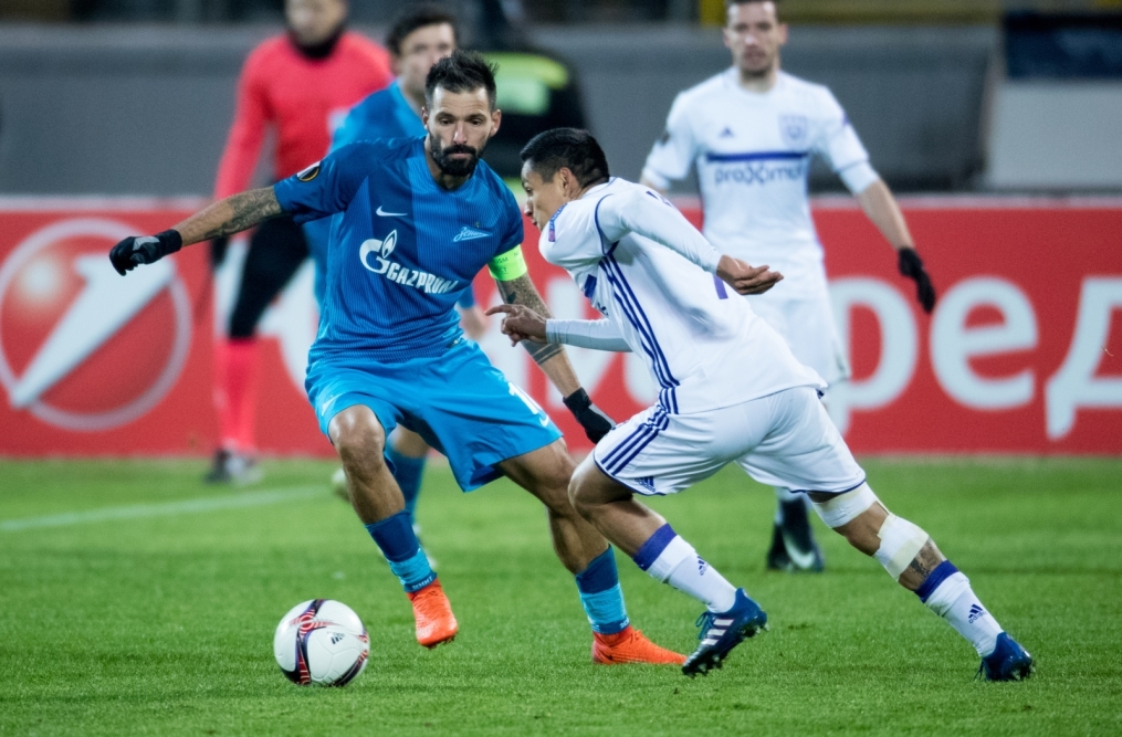 Лига Европы УЕФА 2016/17, 1/16 финала, «Зенит» — «Андерлехт»