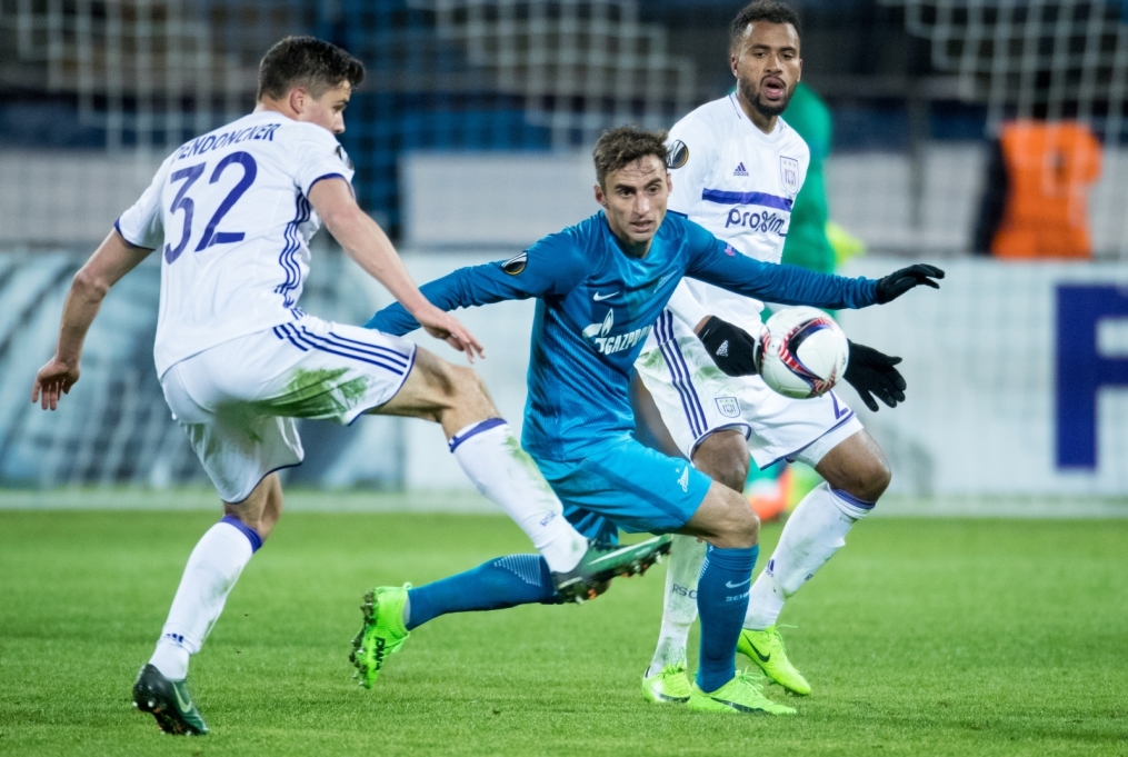 Лига Европы УЕФА 2016/17, 1/16 финала, «Зенит» — «Андерлехт»