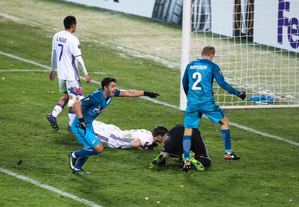 Лига Европы УЕФА 2016/17, 1/16 финала, «Зенит» — «Андерлехт»