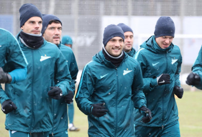 Открытая тренировка «Зенита» перед матчем с ФК «Амкар»