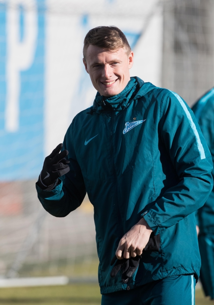 Утренняя тренировка «Зенита» перед матчем с «Арсеналом»