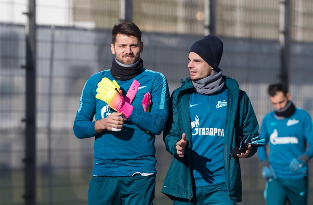 Утренняя тренировка «Зенита» перед матчем с «Арсеналом»