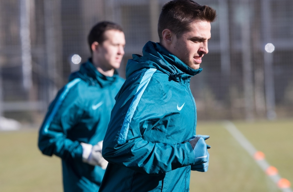 Утренняя тренировка «Зенита» перед матчем с «Арсеналом»