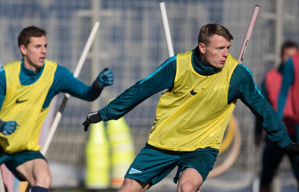 Утренняя тренировка «Зенита» перед матчем с «Арсеналом»