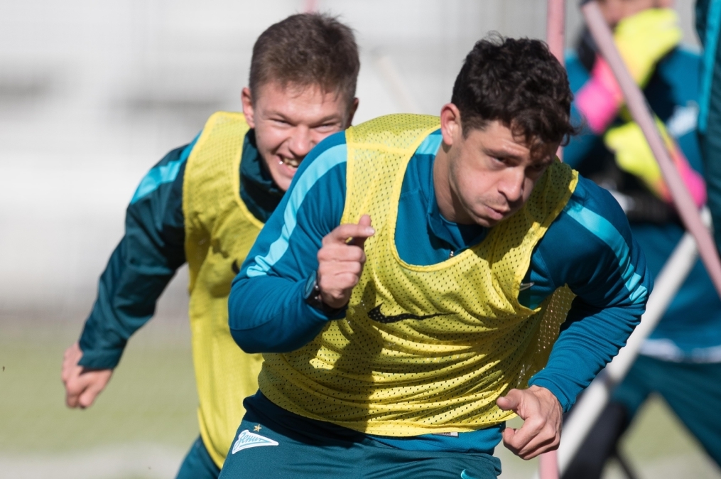 Утренняя тренировка «Зенита» перед матчем с «Арсеналом»