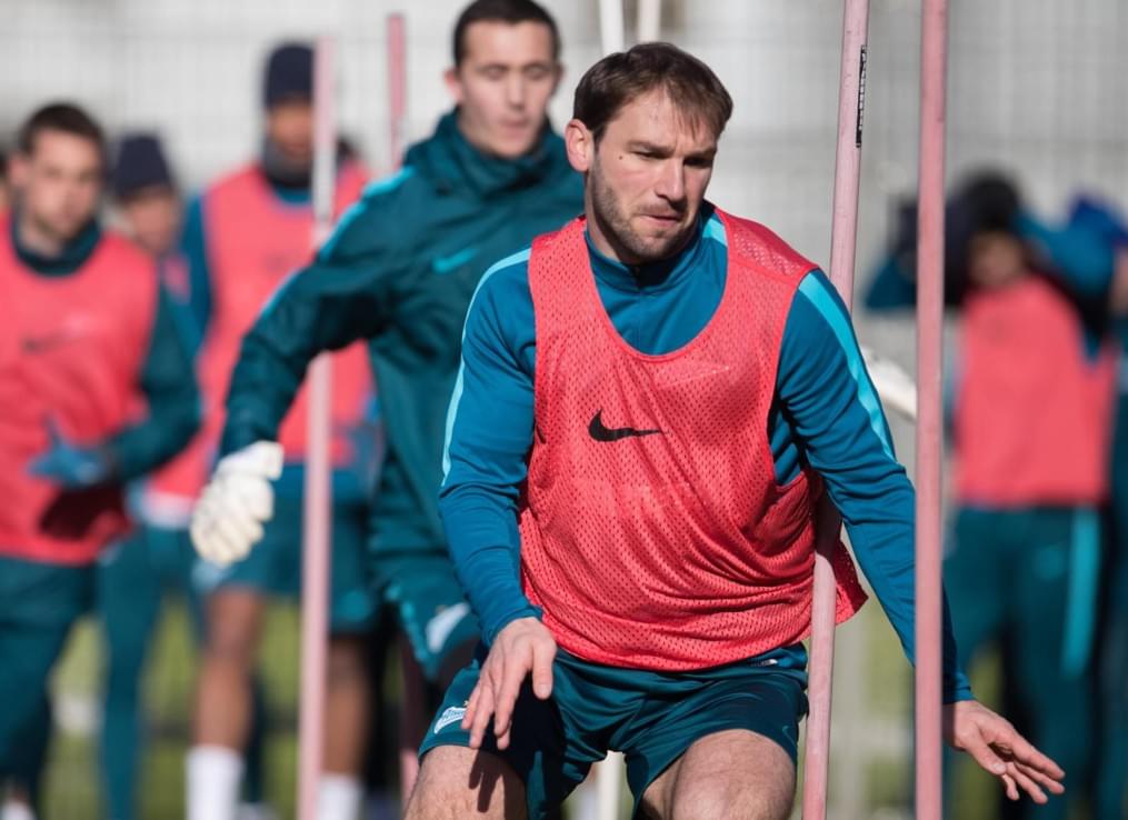 Утренняя тренировка «Зенита» перед матчем с «Арсеналом»