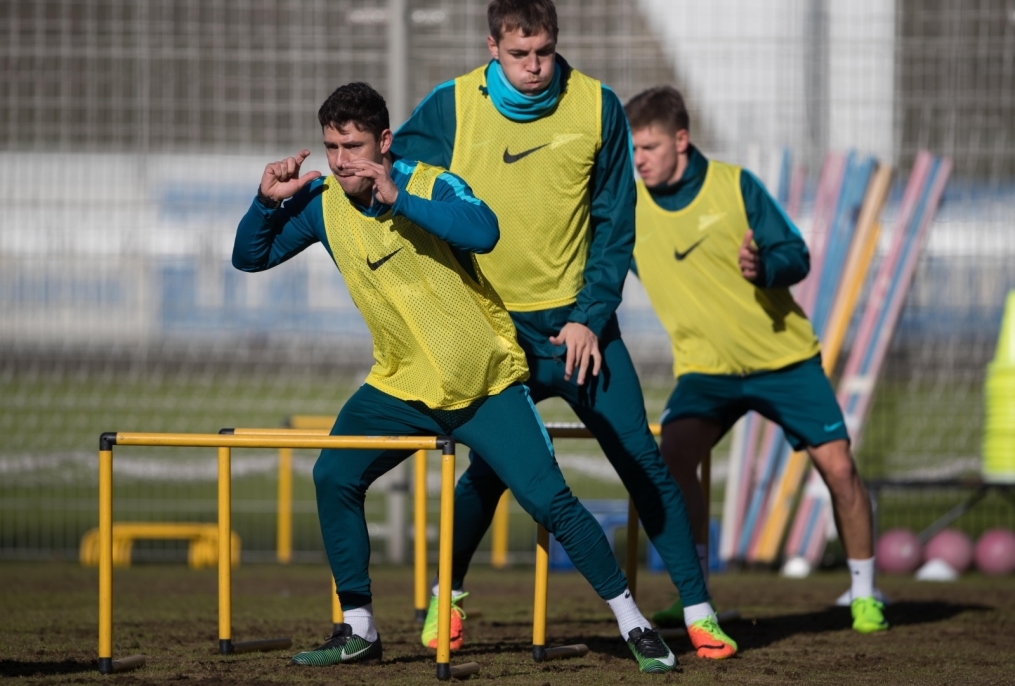 Утренняя тренировка «Зенита» перед матчем с «Арсеналом»