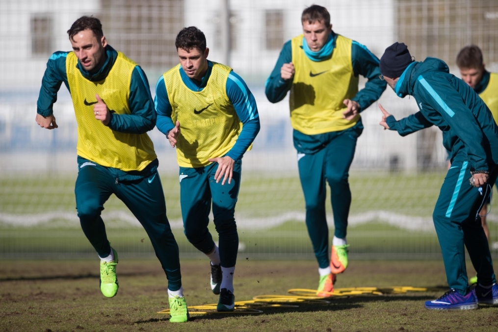 Утренняя тренировка «Зенита» перед матчем с «Арсеналом»