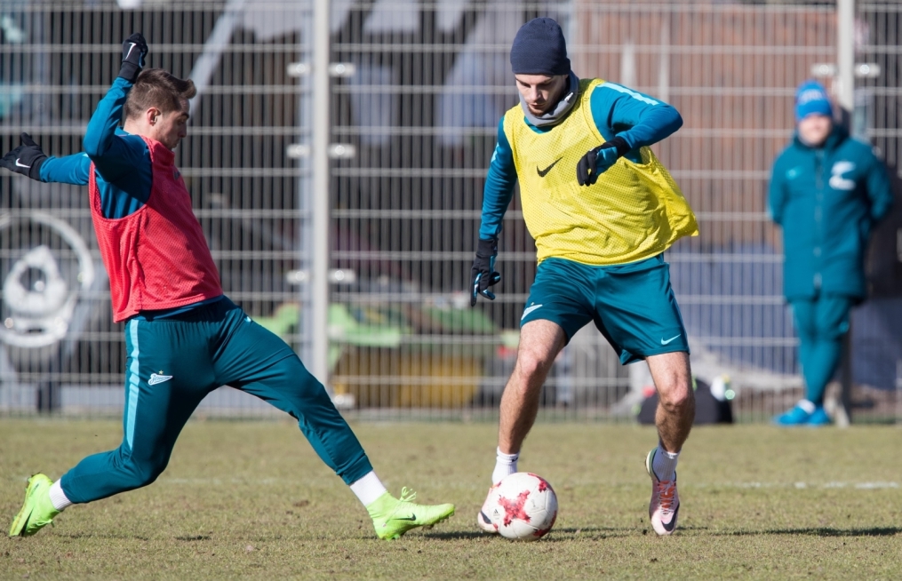 Утренняя тренировка «Зенита» перед матчем с «Арсеналом»