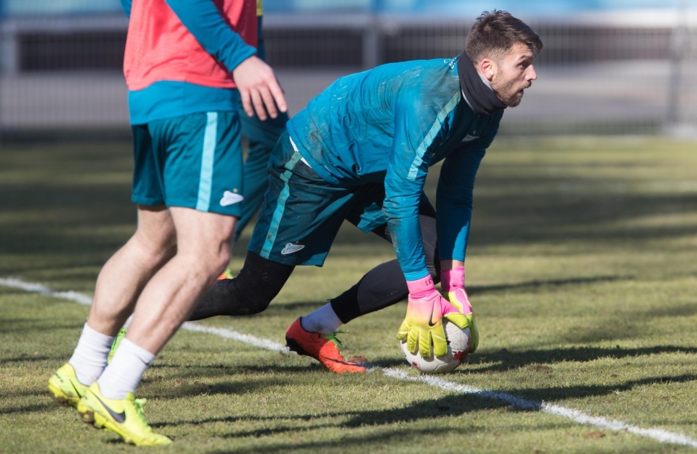 Утренняя тренировка «Зенита» перед матчем с «Арсеналом»