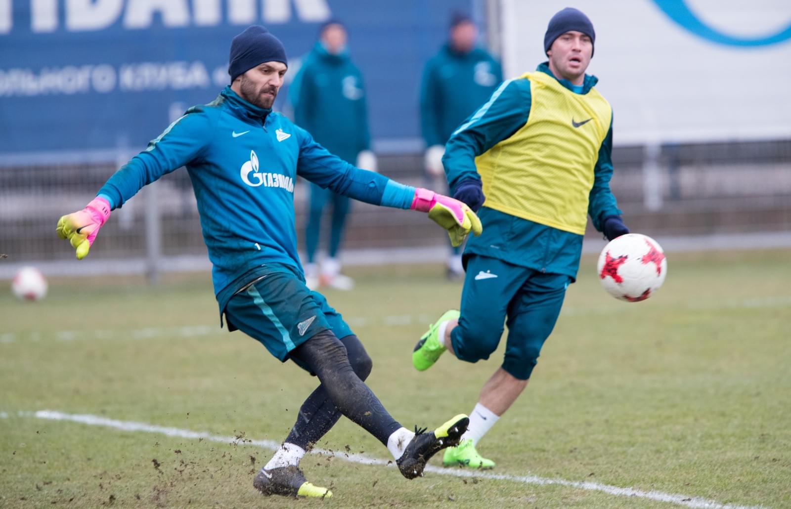 Тренировка «Зенита» перед матчем с «Арсеналом»